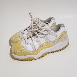 Jordan Kids White and Yellow Sneakers